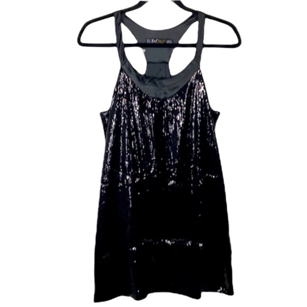 Zara Trf  Sequinned Racer Back mini dress size s